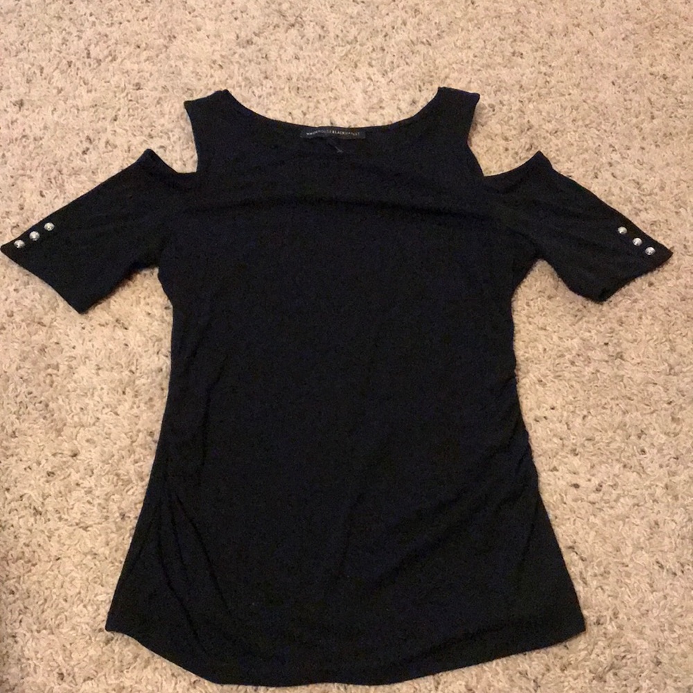 White House Black Market off the shoulder dress shirt size S